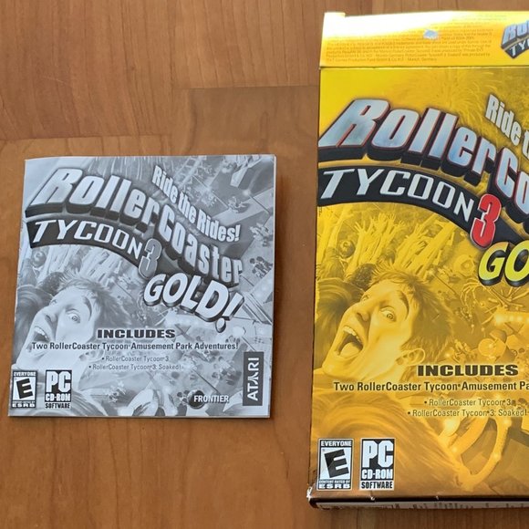 CIB RollerCoaster Tycoon 3 GOLD! (PC, 2004) & RollerCoaster Tycoon (PC, 1999) - Picture 4 of 13
